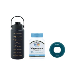Набір для активного способу життя (фляга 2 л + Magnesium Glycinate + Кистьовий еспандер